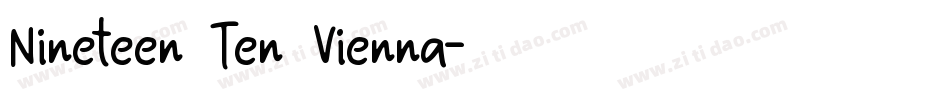 Nineteen Ten Vienna字体转换